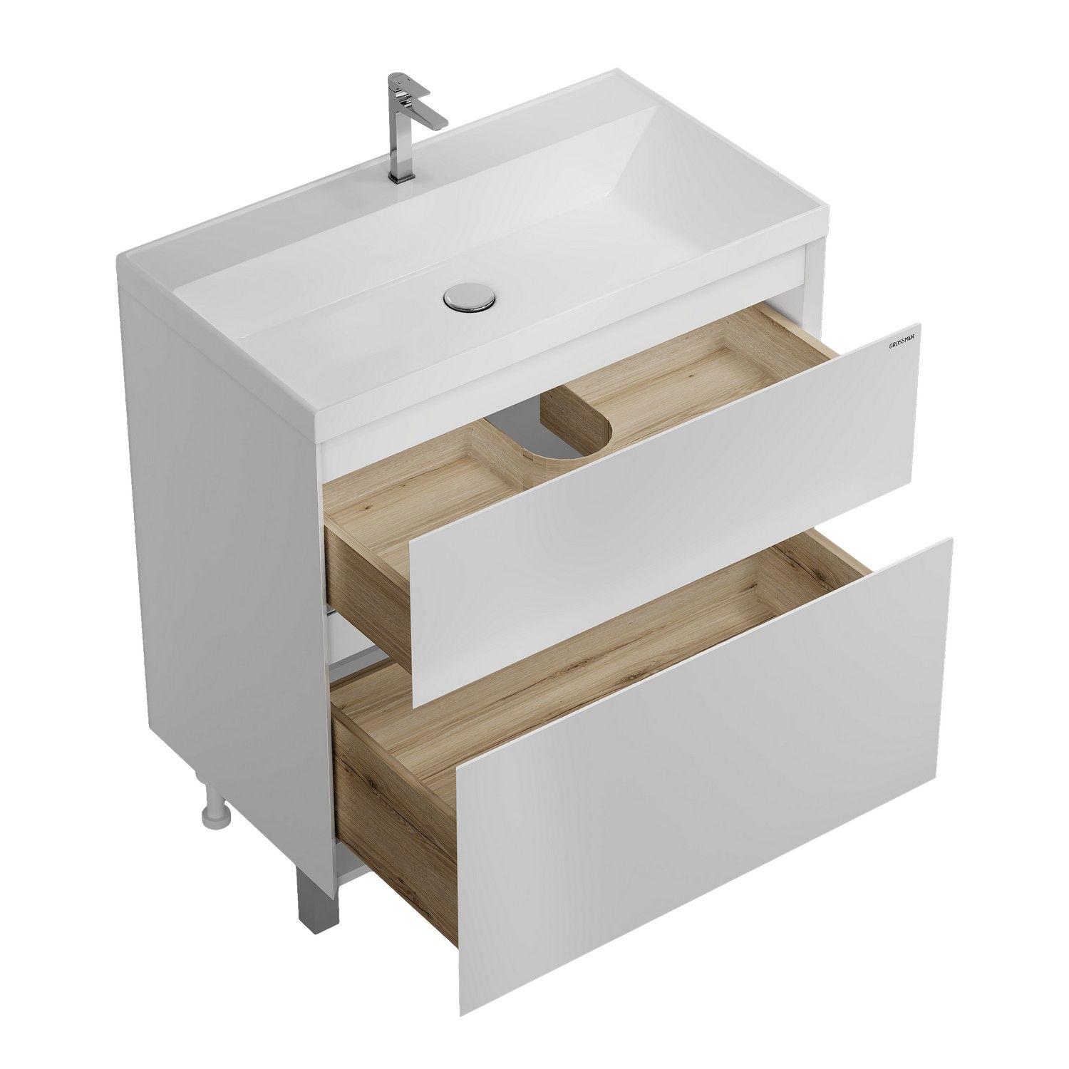 Тумба с раковиной Grossman Меркадо 80 см напольная