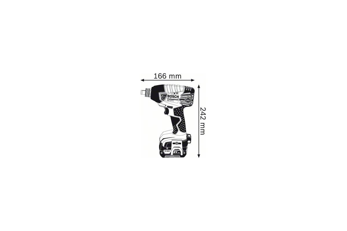 Аккумуляторный ударный гайковерт Bosch GDX 18 V-LI 0.601.9B8.101