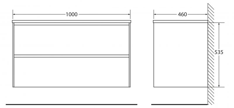 Тумба с раковиной BelBagno Pietra 100 см