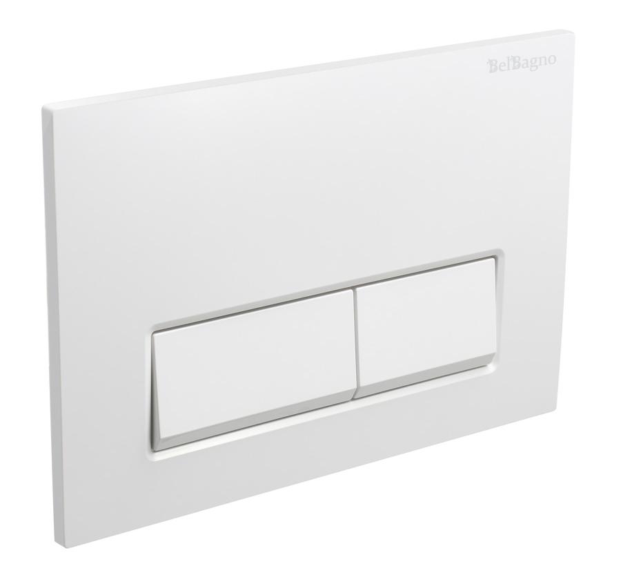 Кнопка смыва BelBagno BB-15R-BL белый глянец Кнопка смыва BelBagno BB-15R-BL белый глянец