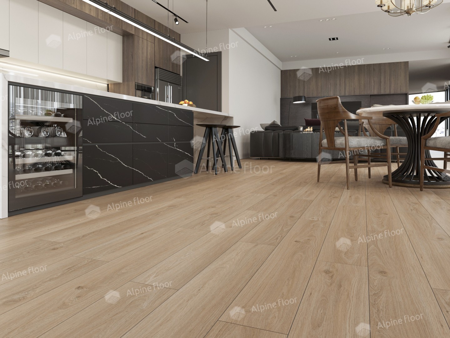 Виниловый ламинат Alpine Floor Ultra New LVT Дуб Модера 1219.2x184.15x2 мм, ECO 5-28