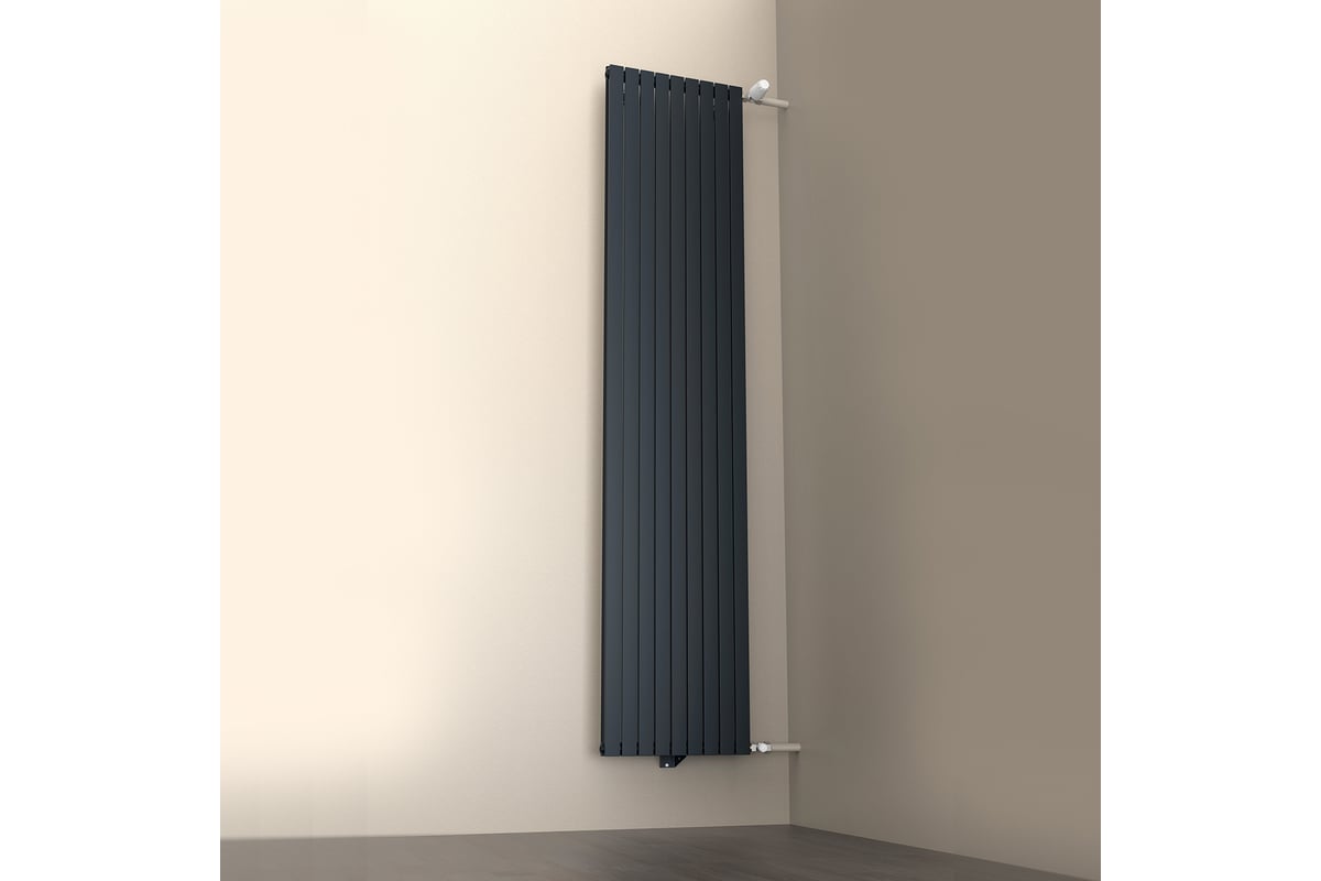Радиатор КЗТО соло в 2 -1750-8 ral9005 матовый СВ217508RAL9005М