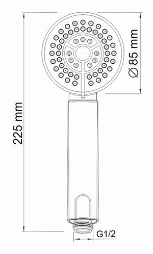 Душевая лейка WasserKRAFT A035 хром