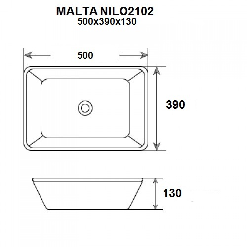 Раковина Nilo Malta 2102 50 см