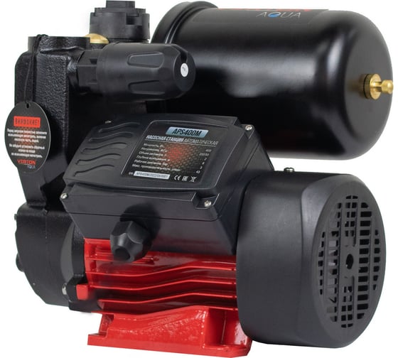 Насосная станция Verton AQUA APS400M (400Вт, 43л/мин, 2л, гл. 8м, H 35м, вых. 1", 1.5 бар) 01.13297.13312