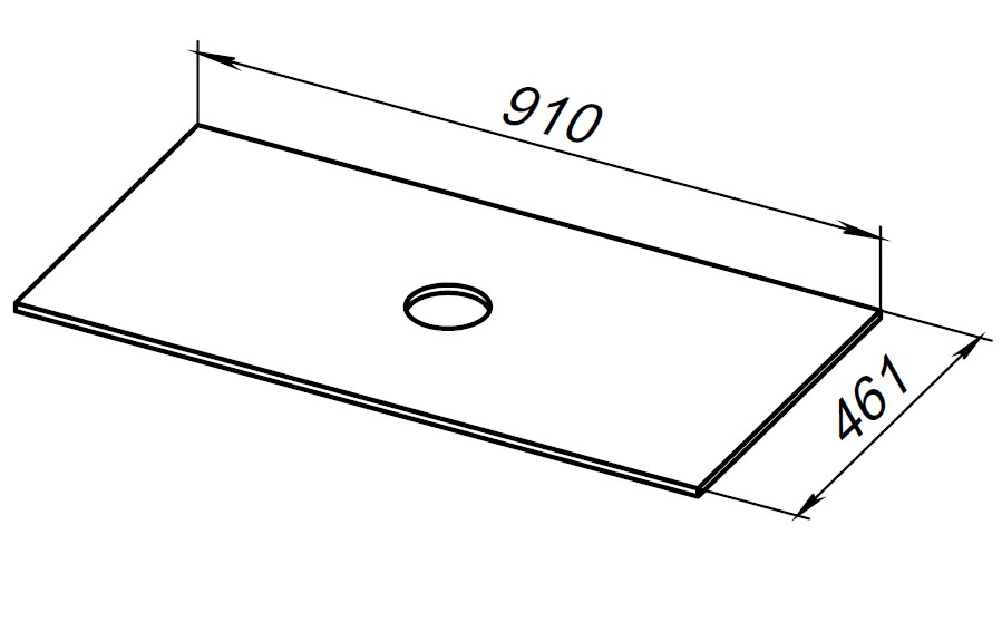 Столешница Allen Brau Reality 90 см marble, 1.32024.M