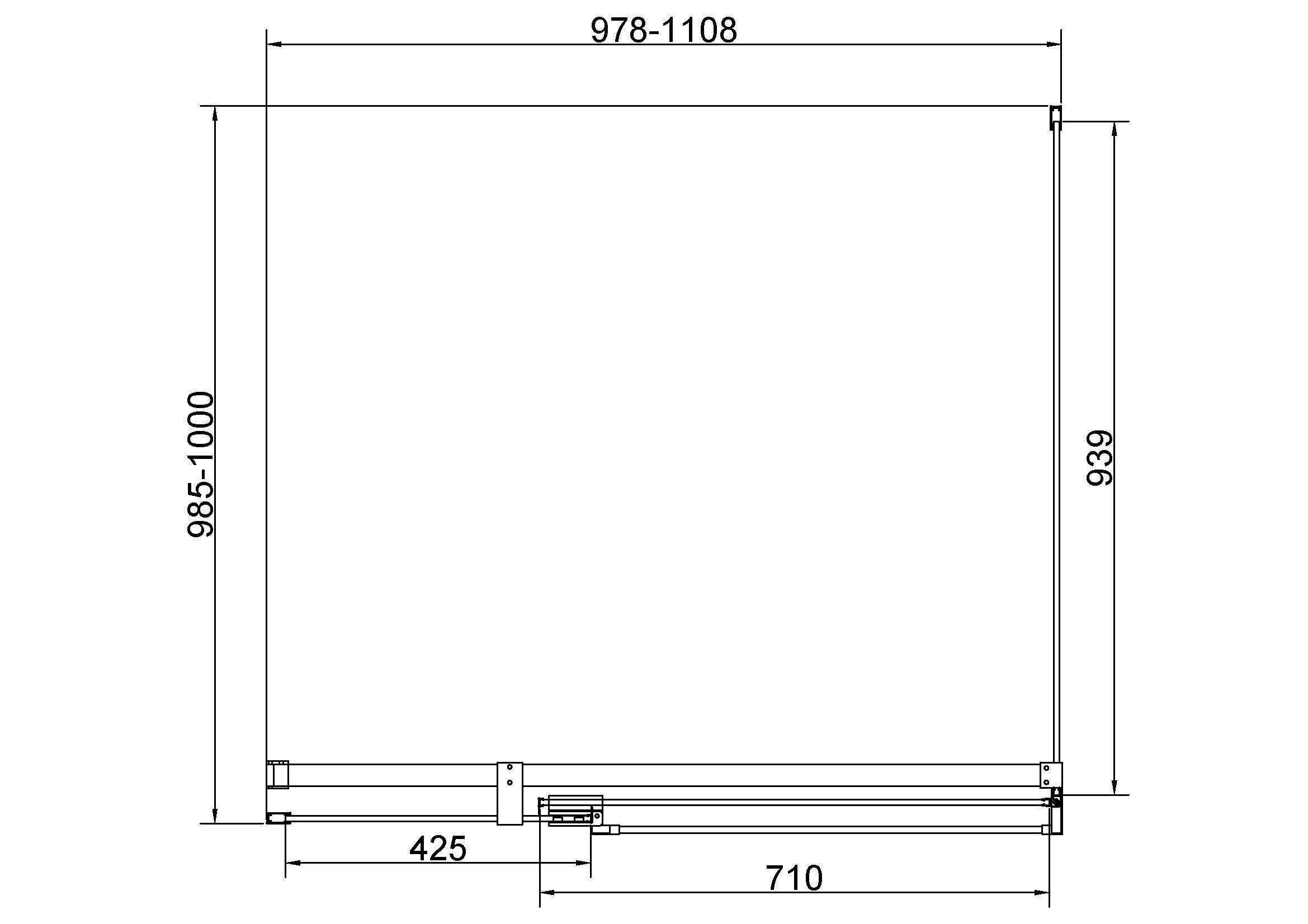 Душевой уголок Vincea Экстенза (Extenza) VSR-4EX101110CLBN 100/110x100 брашированный никель, прозрачное