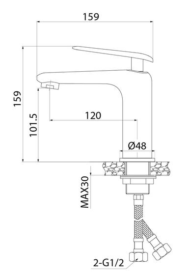 Смеситель для раковины Iddis Dash DASSB00i01 хром