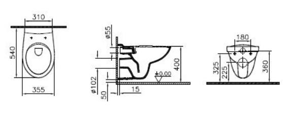 Подвесной унитаз VitrA S10 SpinFlush 9842B003-7206 с микролифтом, инсталляцией