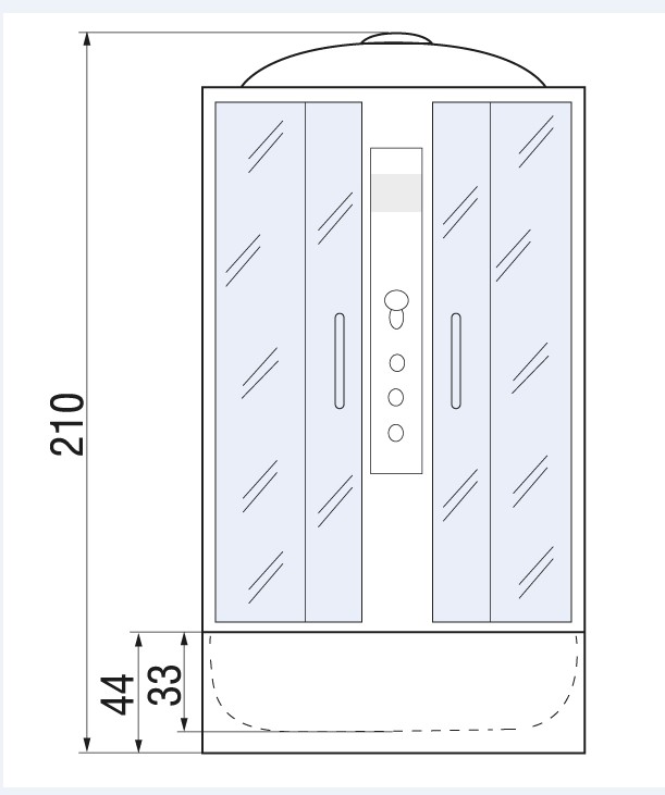 Душевая кабина River Desna 90/44 МТ 90x90 матовая, 10000002157