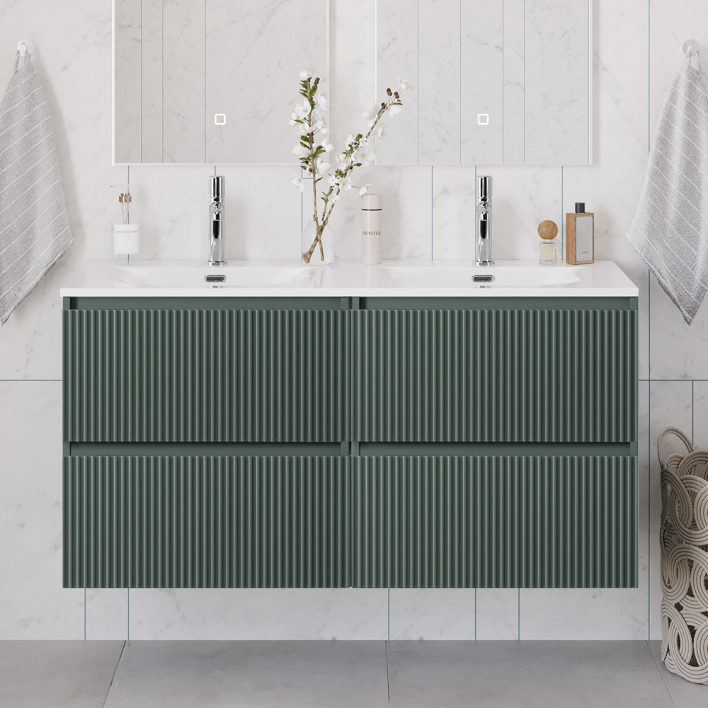 Тумба с раковиной BelBagno Uno 120 см, 4 ящика, Еловый матовый