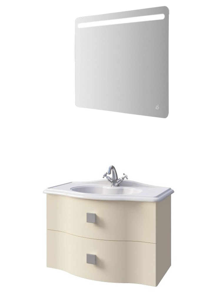 Мебель для ванной Caprigo Nokturn 80 см, 2 ящика магнолия
