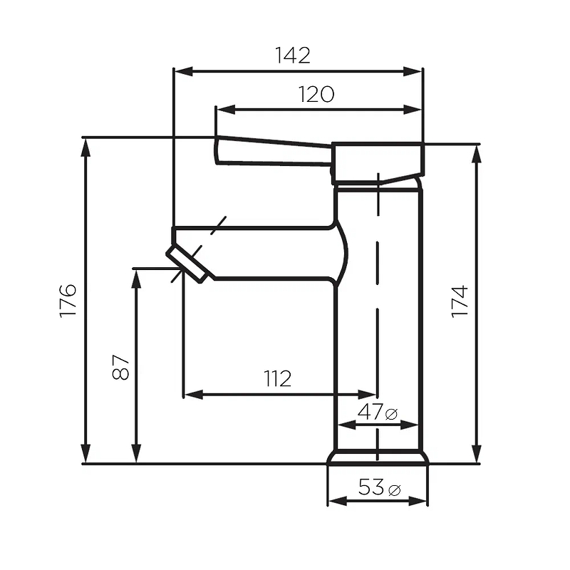 Смеситель для раковины Dorff Logic SS D3002100SS нержавеющая сталь