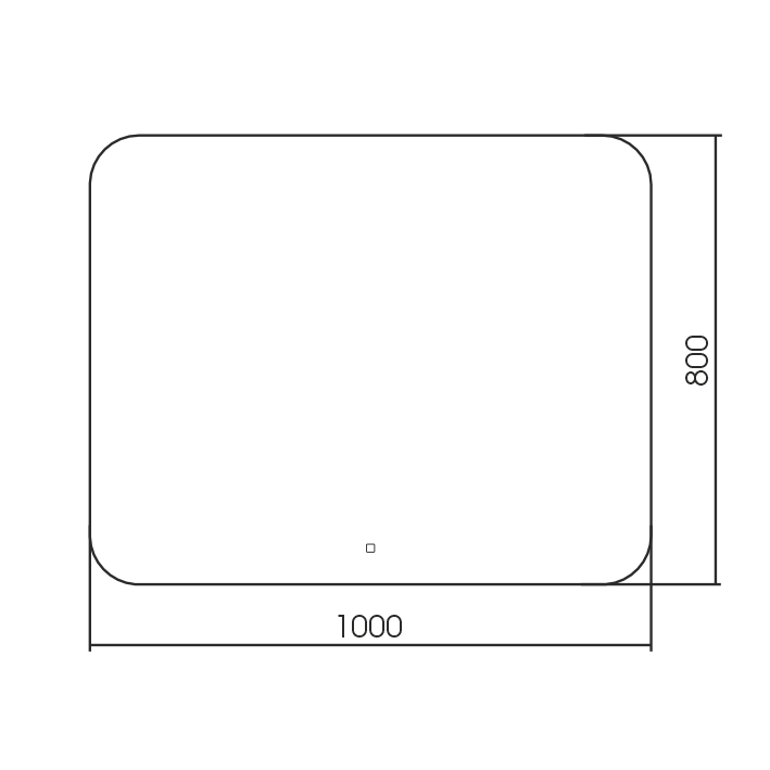 Зеркало Art&Max Modica 100x80 с подсветкой, AM-Mod-1000-800-DS-F