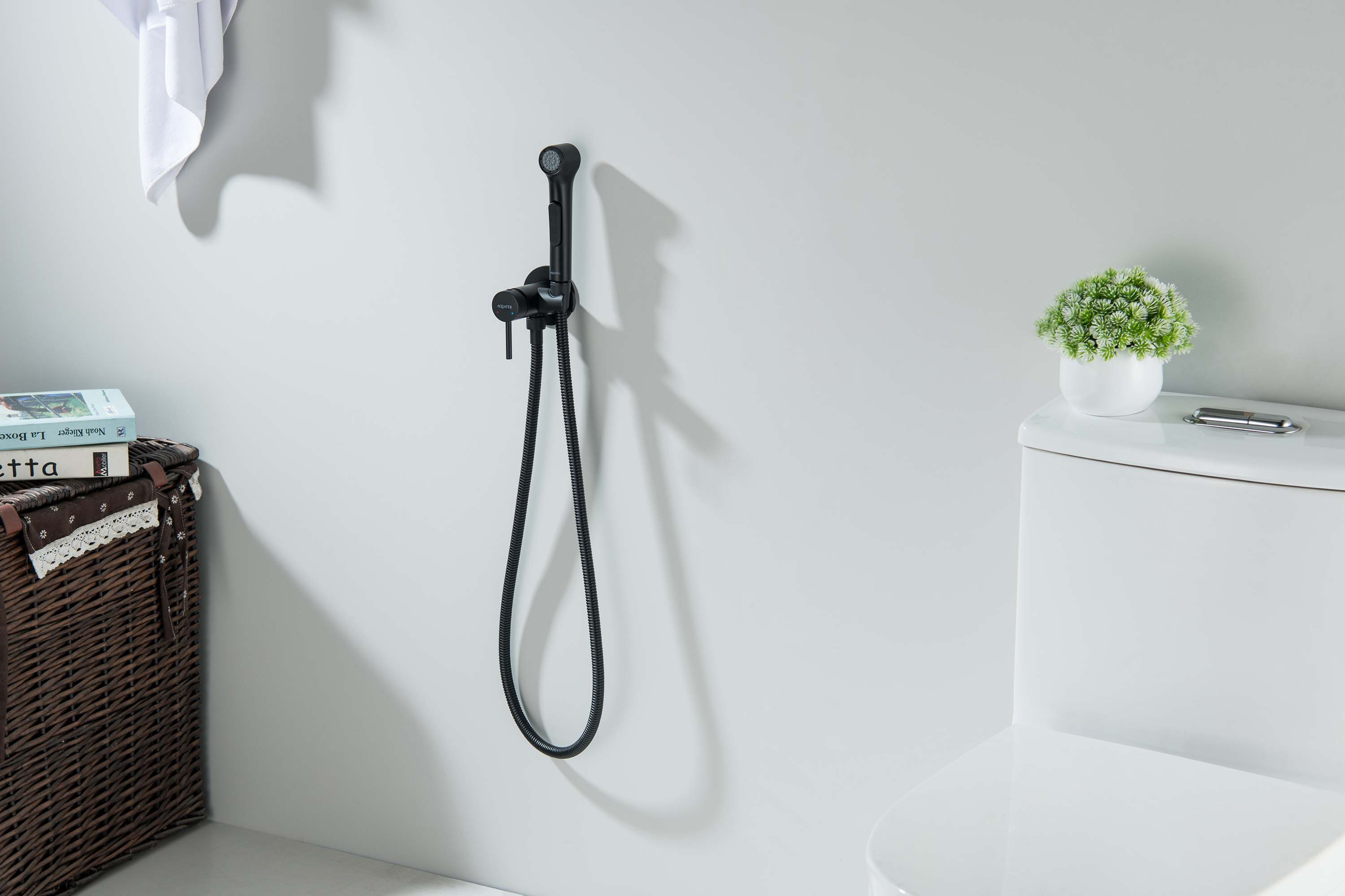 Смеситель Aquatek Европа AQ1020MB с гигиеническим душем, черный матовый Смеситель Aquatek Европа AQ1020MB с гигиеническим душем, черный матовый