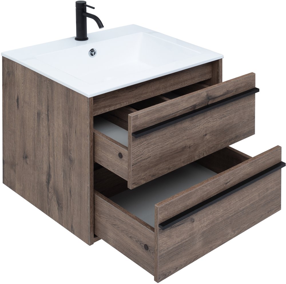 Мебель для ванной Aquanet Lino 60 см дуб веллингтон