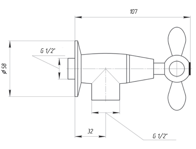 Запорный вентиль Migliore Princeton Plus ML.PRP-8058.BR бронза