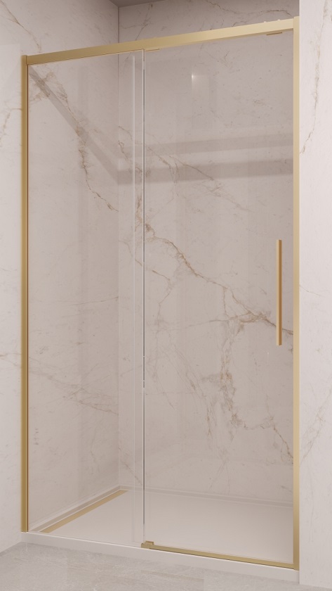 Душевая дверь Vincea Stella VDS-1ST150CLG 150x200 брашированное золото, прозрачная