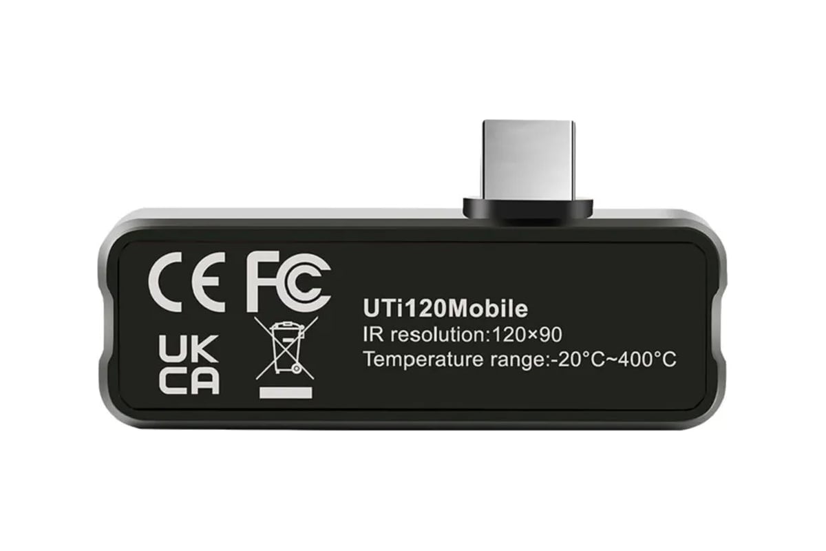 Портативный тепловизор для смартфона UNI-T UTi120Mobile -20/+400c, ИК-разрешение 120x90 пикселей, ПО Android 00-00012003