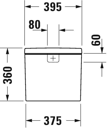 Бачок для унитаза Duravit D-Neo 094410 для подключения снизу слева
