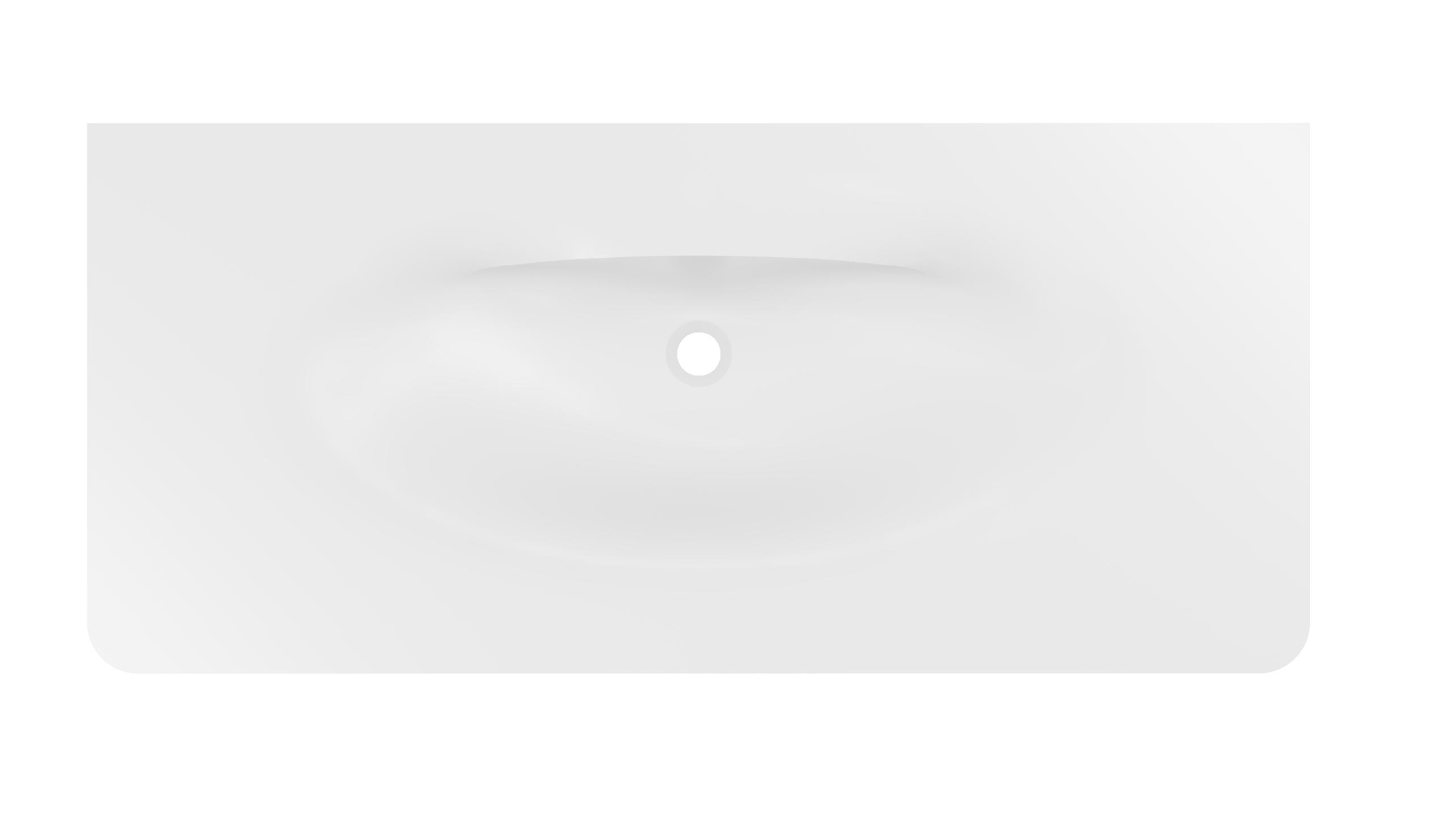 Раковина Vincea Caprise VCB-4CA120MWG 120 см, Corian, белый матовый/серый матовый