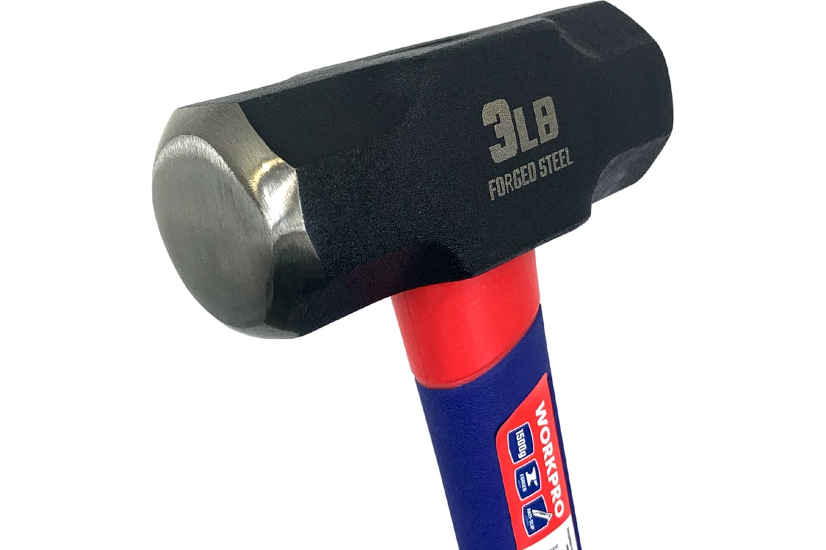 Кувалда WORKPRO с фибергласовой рукояткой, 1500 гр WP241032
