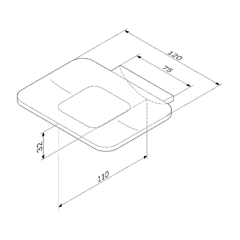 Мыльница подвесная Am.Pm Inspire 2.0 A50A34222 черный матовый