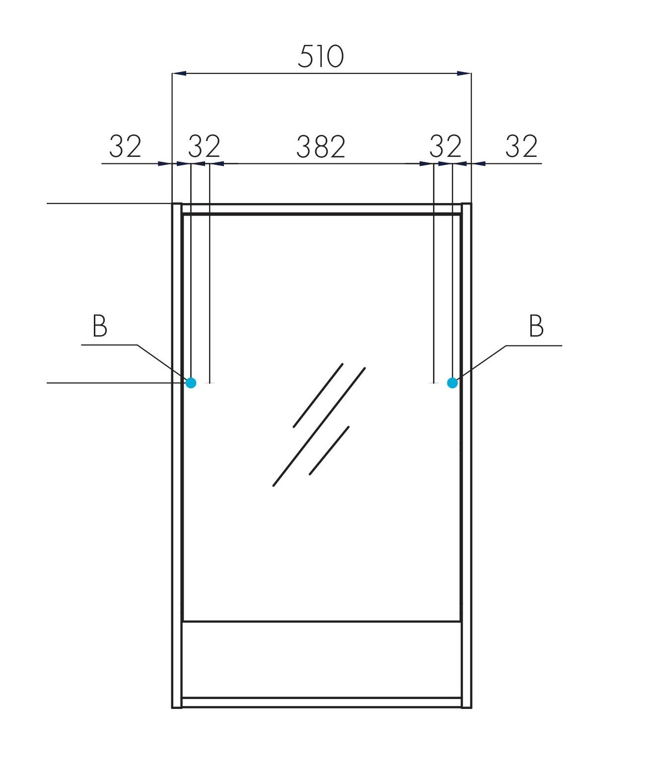 Зеркальный шкаф Акватон Рико 50 см ясень фабрик, 1A212302RIB90