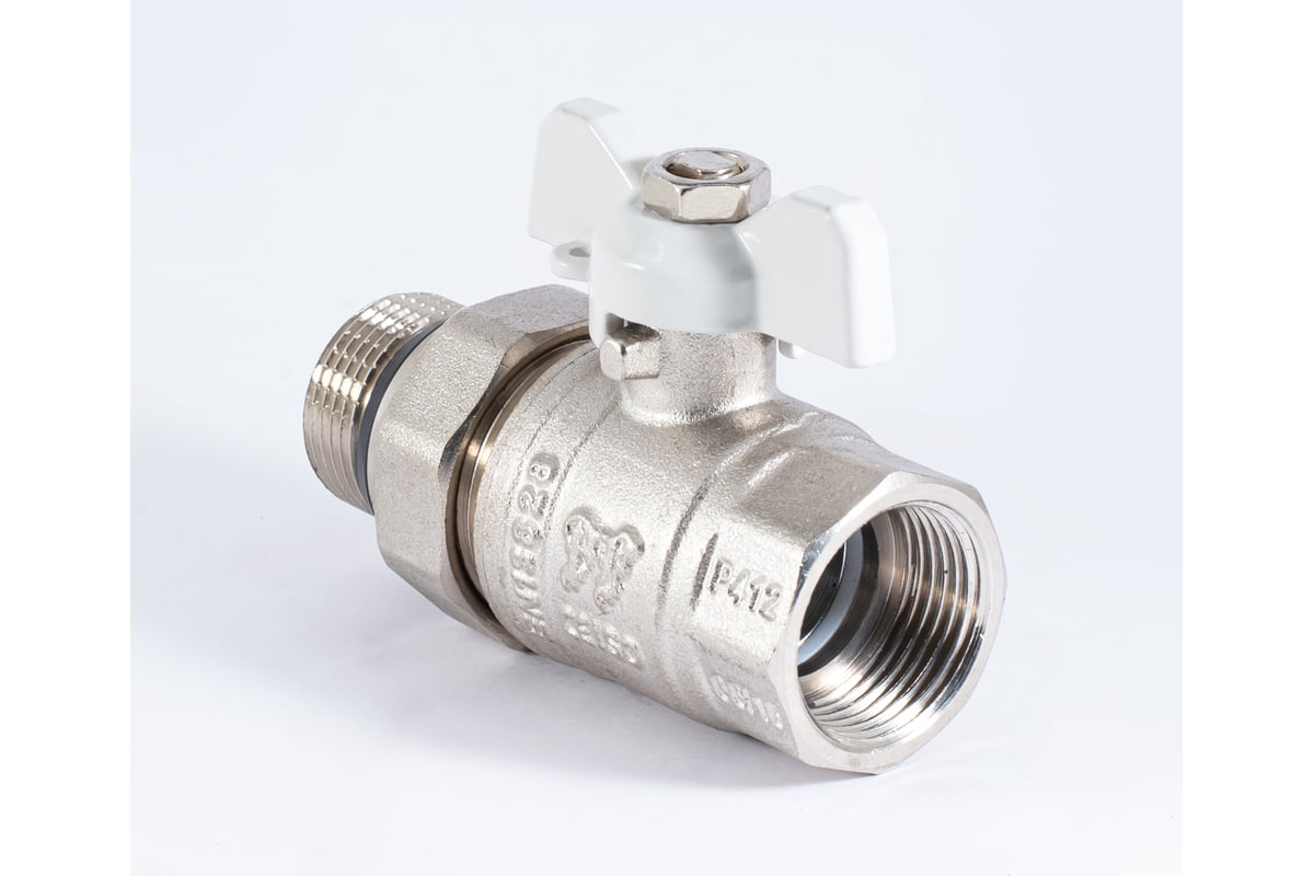 Шаровой кран PROFACTOR PF STANDARD с полусгоном, с уплотнением, в/н, ручка бабочка, 3/4 дюйма PF UBV 325 UR