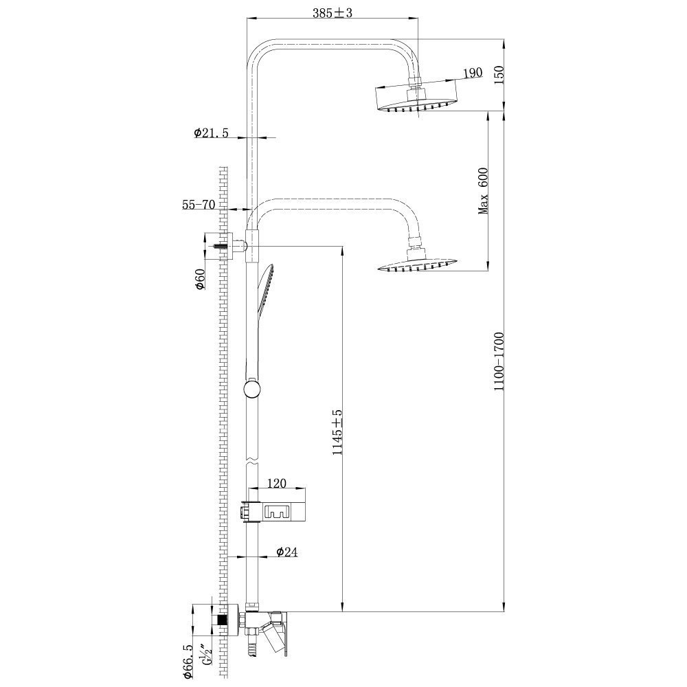 Душевая стойка Lemark Tropic LM7002C