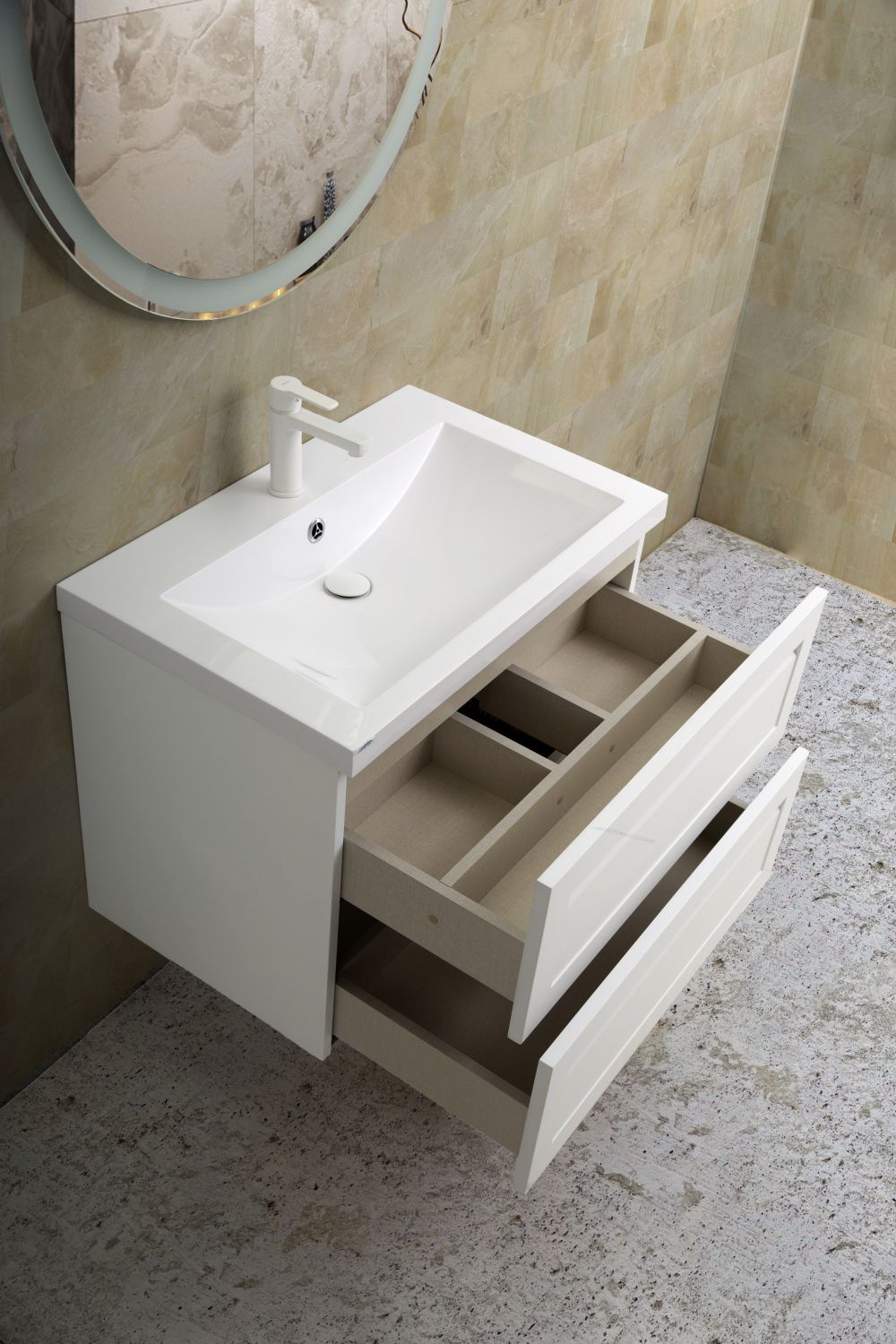 Мебель для ванной Art&Max Platino 90 см белый глянец