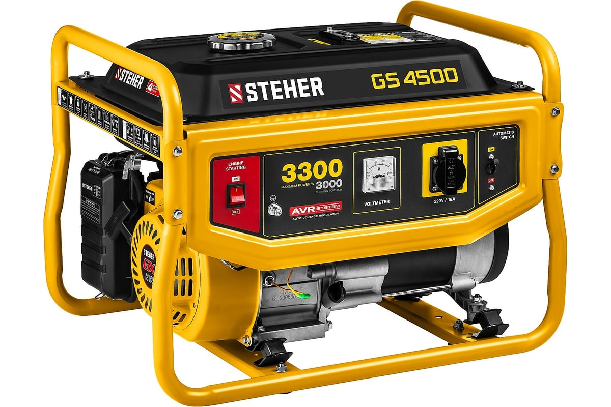 Бензиновый генератор Steher 3300 Вт GS-4500