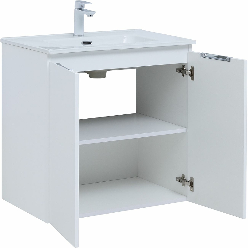 Мебель для ванной Aquanet Алвита New 70 см 2 дверцы, белый матовый