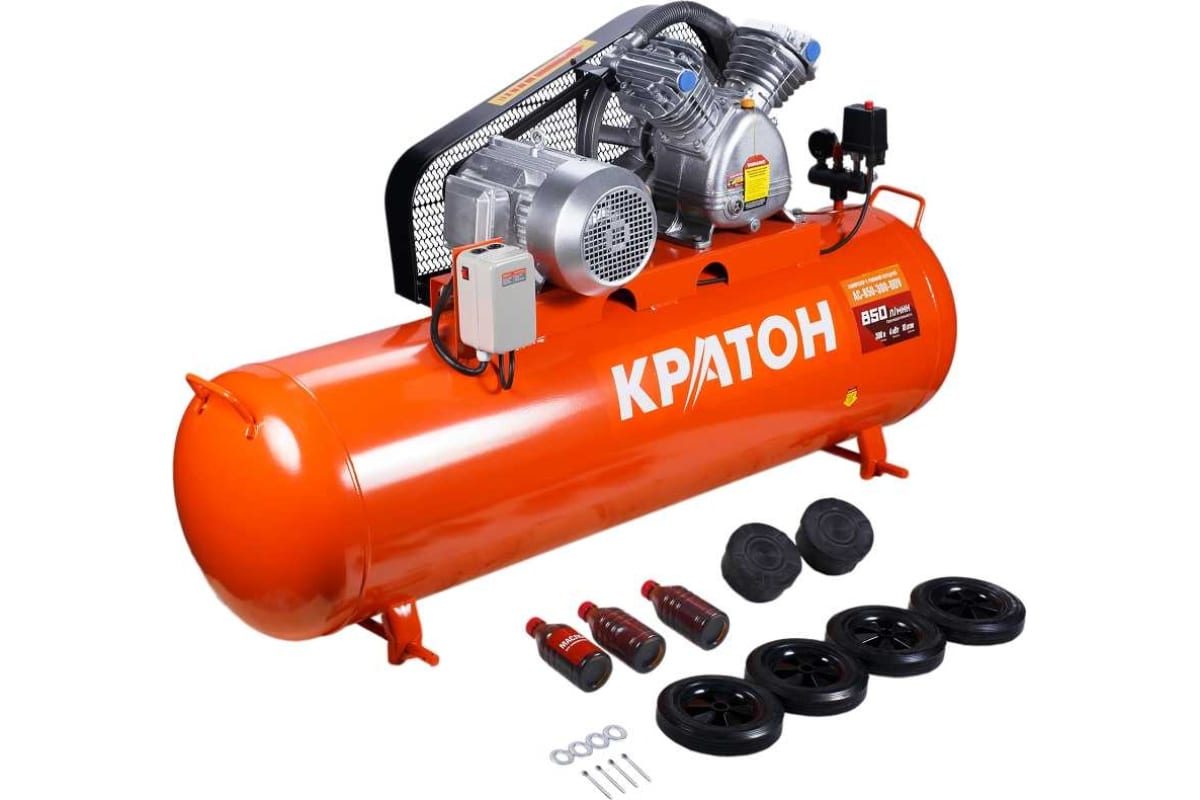Масляный компрессор с ременным приводом Кратон AC-850-300-BDV 3 01 01 045