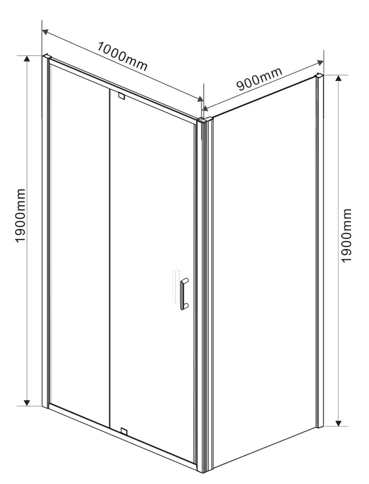 Душевой уголок Vincea Intra VSR-1I 90/100x90 хром, шиншилла