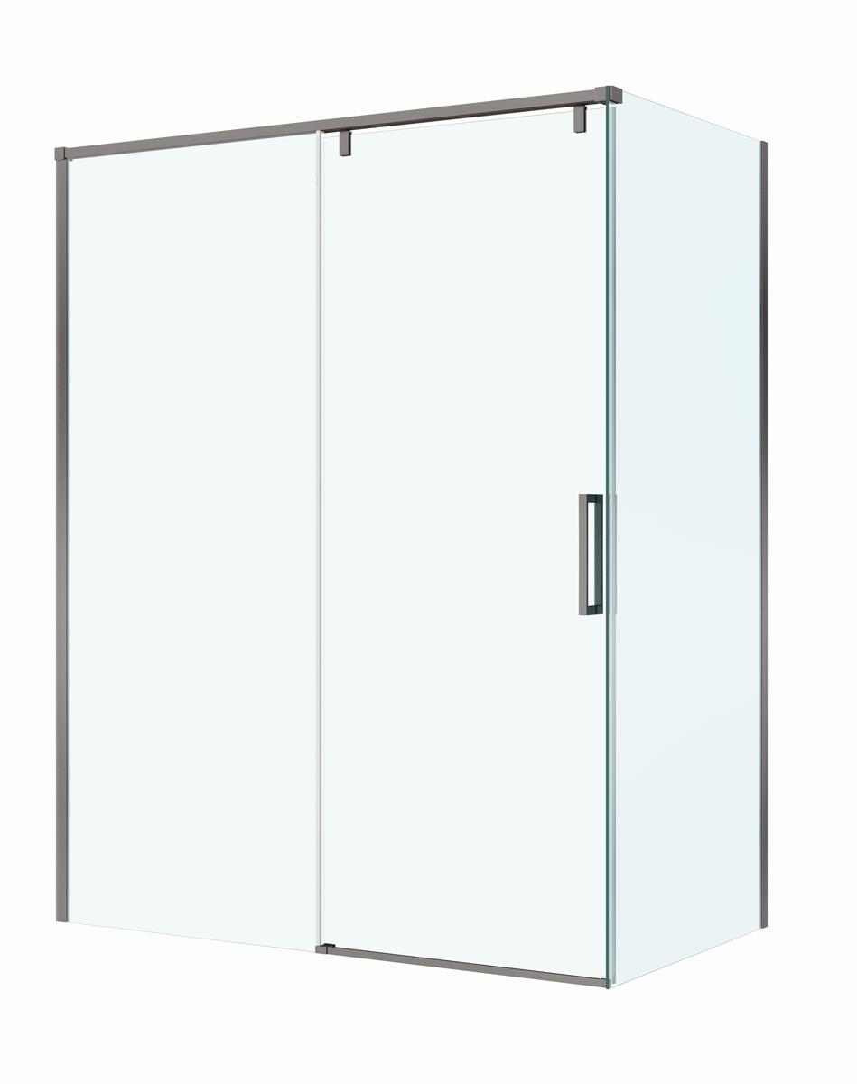 Душевой уголок BelBagno SOFT_CLOSE-1-AH-1-150/100-C-GM 150x100 прозрачный, оружейная сталь Душевой уголок BelBagno SOFT_CLOSE-1-AH-1-150/100-C-GM 150x100 прозрачный, оружейная сталь