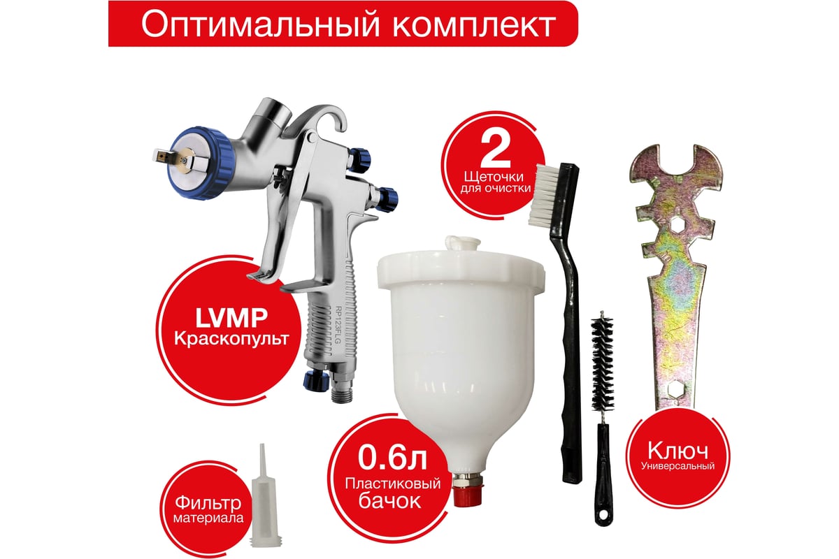 Окрасочный пистолет Huberth FLG, дюза 1.3 RP123FLG-1.3