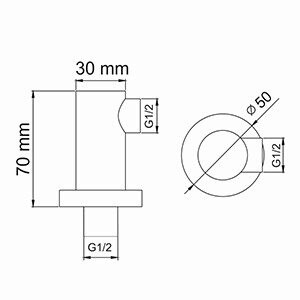 Смеситель для биде WasserKRAFT Dill A06156 со шлангом 100 см