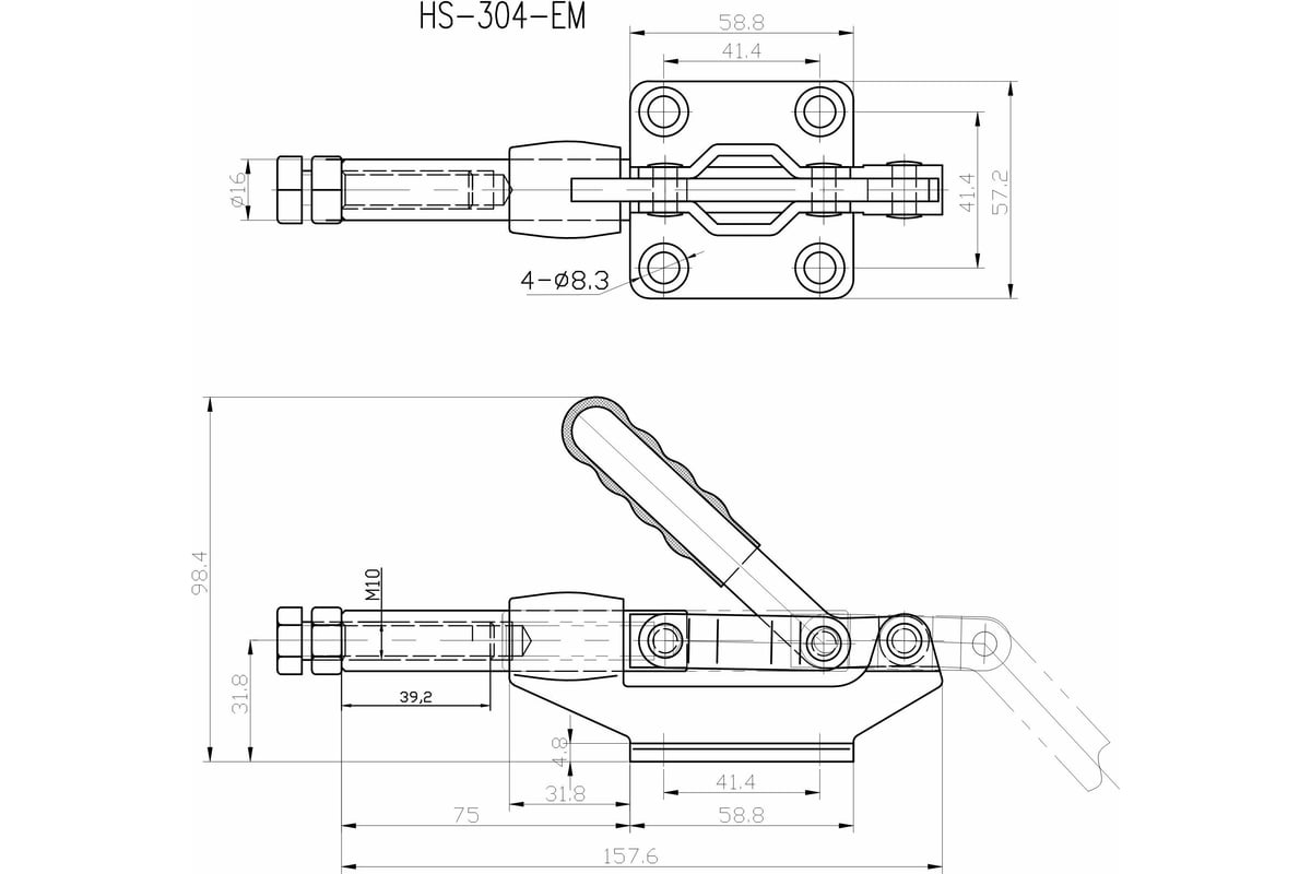 Зажим шатунного типа HS CLAMP HS-304-EM
