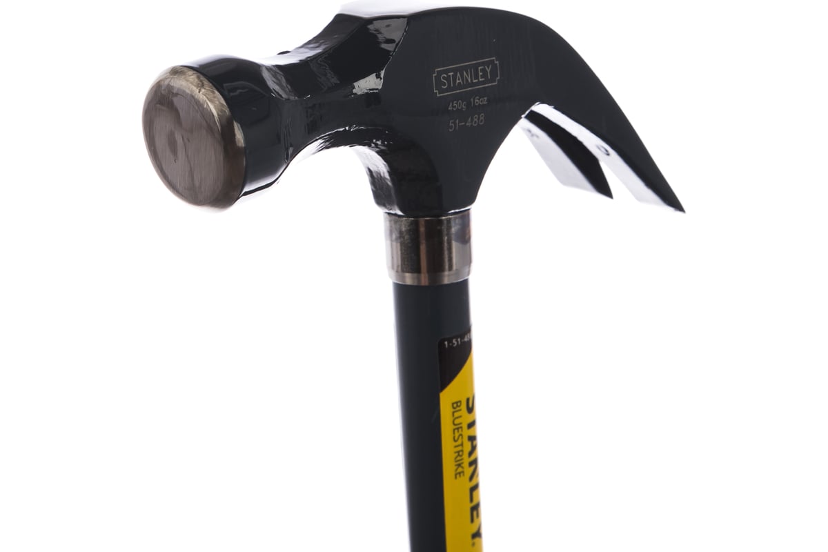 Молоток с гвоздодером 450 гр Stanley BLUE STRIKE 1-51-488