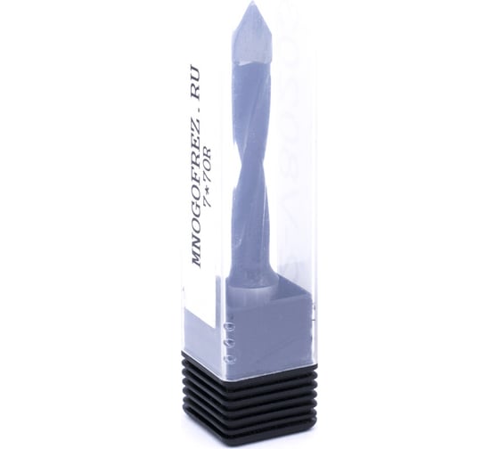 Сверло присадочное сквозное усиленное KJ2-V80203R (7х70 мм; хв-к 10 мм; правое вращение) МНОГОФРЕЗ 6628