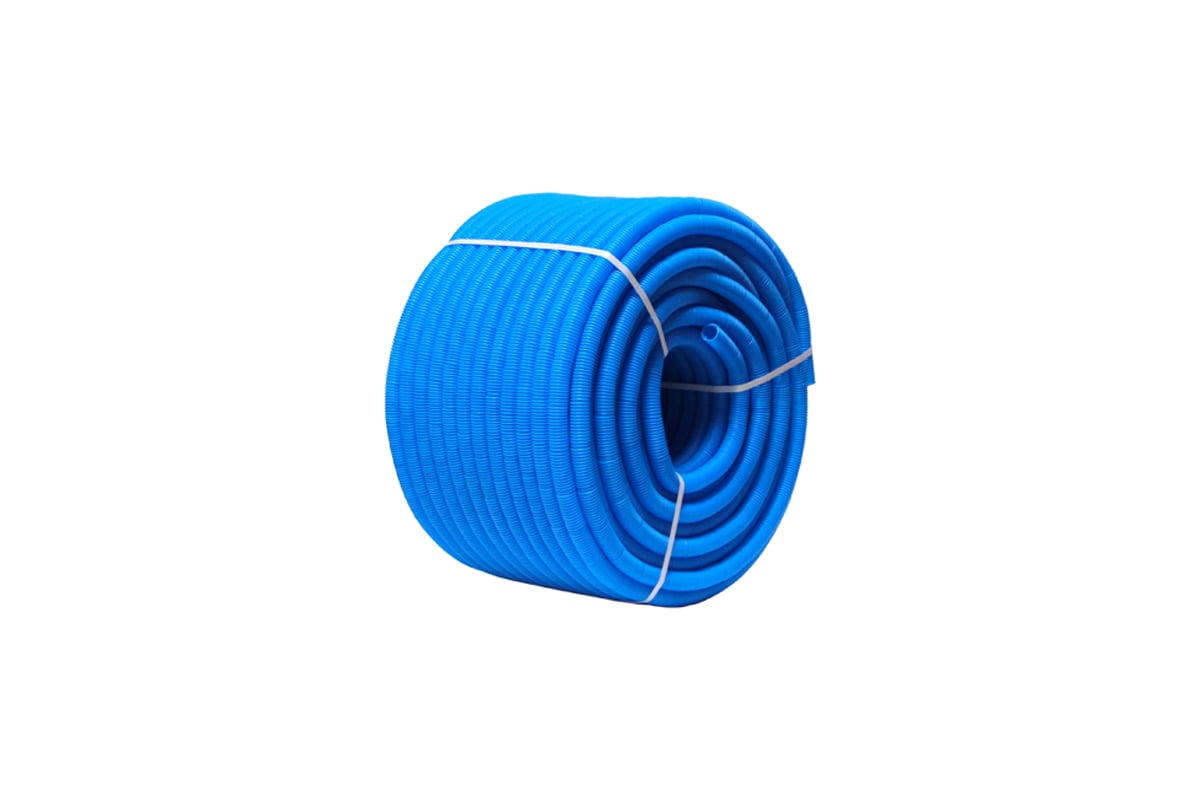 Гофра Uni-Fitt 20 мм, синяя, для труб 14 мм, 50 м 583B2005
