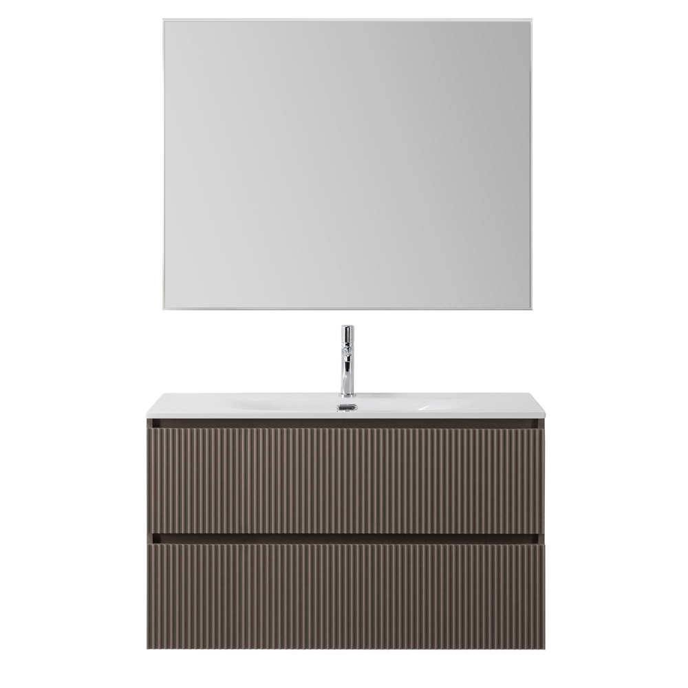 Тумба с раковиной BelBagno Uno-Mini 100 см Бежевый матовый