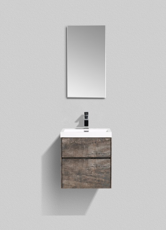 Тумба с раковиной BelBagno Pietra Mini 50 см, 2 асимметричных ящика, Stone