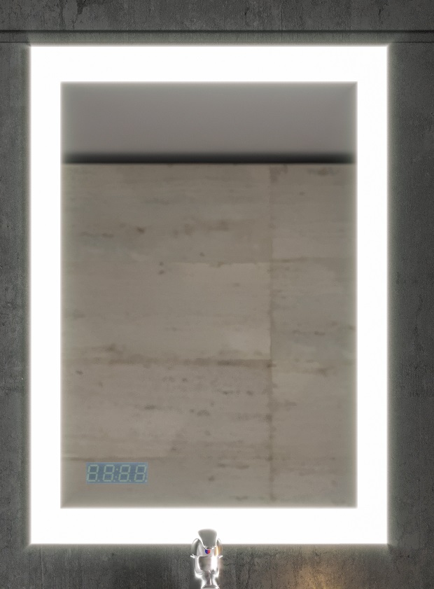 Зеркало Бриклаер Вега 55 см белый глянец