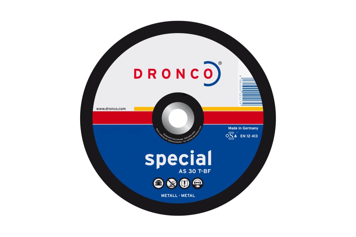 Диск отрезной по металлу Special AS30T (180x2x22.23 мм) DRONCO 1181055100