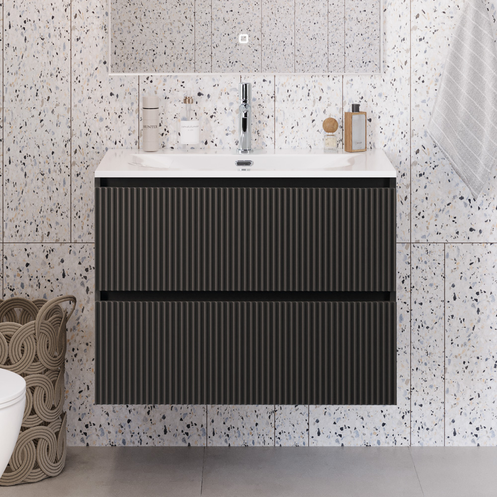 Мебель для ванной BelBagno Uno-Mini 90 см Темно-серый матовый