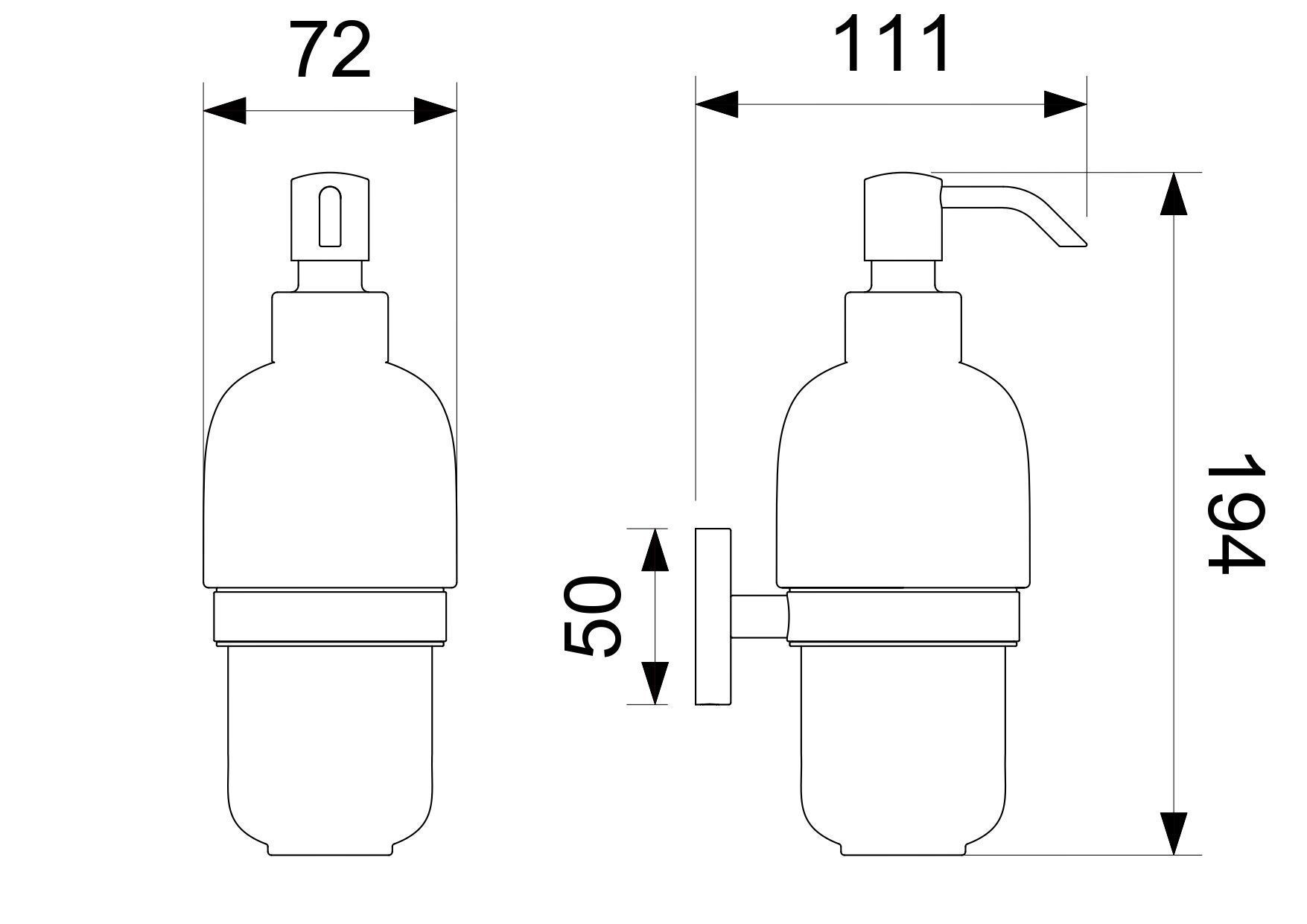 Дозатор для мыла Aquatek Бетта AQ4605BGM оружейная сталь