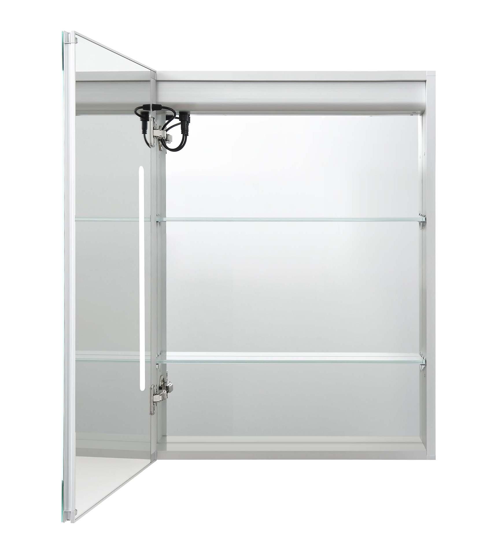 Зеркальный шкаф Aquatek 60x80 см с подсветкой, антипар, хром AQ7604-MLC