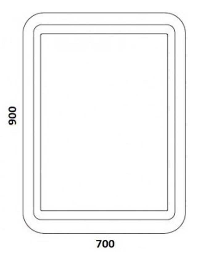 Зеркало Континент Lucia LED 70x90 см с подсветкой ЗЛП492